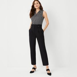 Black high-waisted ankle pants